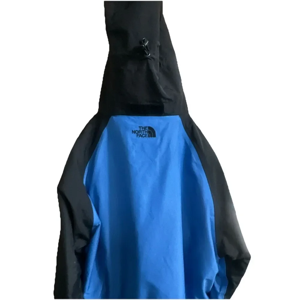 The North Face HyVent Hooded Rain Jacket Mens XL Blue Black Waterproof Coat